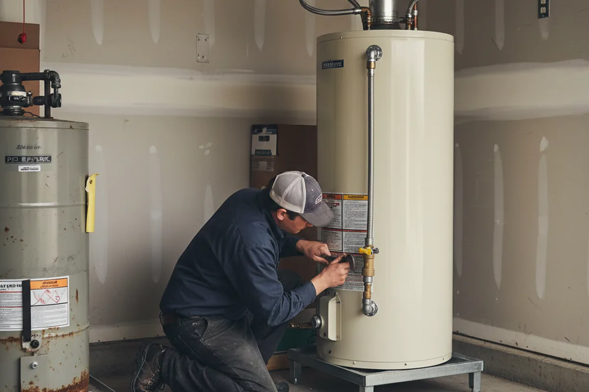 Water heater and shutoff valve replacement in Groton